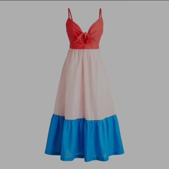 J.Crew Sleevless Colorblock Tie-Front Dress (6P) NWT - Picture 2 of 6